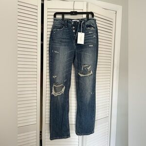 Flying Monkey Vintage Cropped Straight Jean
